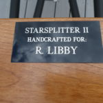 Starsplitter mirror box with dedication plaque.