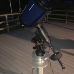 Meade 10 inch Classic optical tube donated by founding member Bob Lambert.  Seen here mounted on a Celestron CGEM DX GoTo equatorial mount.